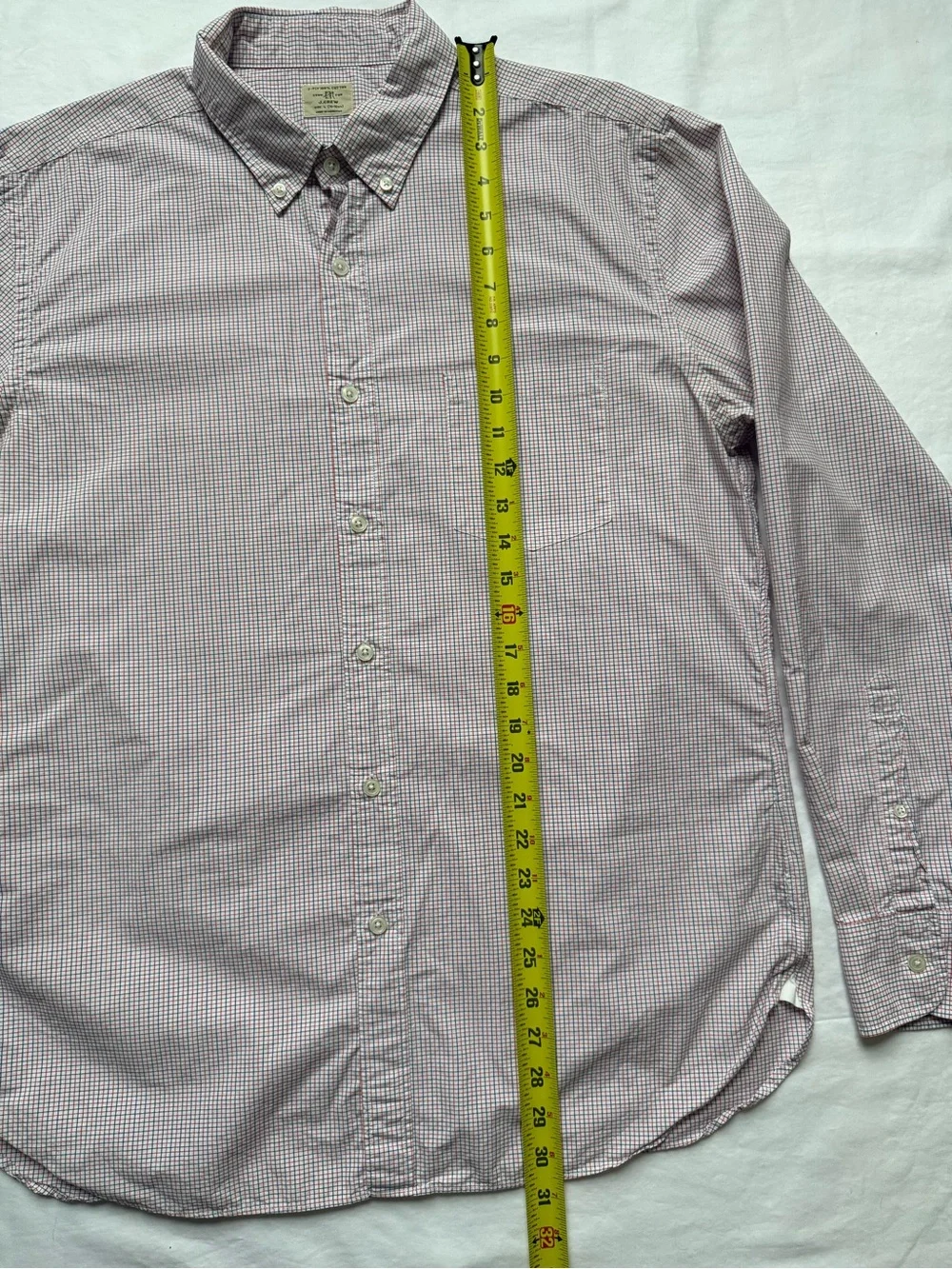 J. Crew Men's Button-Down Check Shirt in Light Lavender and White